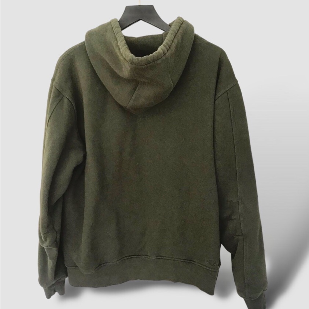 CABELAS FULL ZIP INSULATED HOODIE MEN's size EXTRA LARGE TALL DARK GREEN Warm - Picture 3 of 8